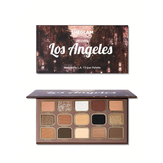 SHEGLAM Palettes de Fards à Paupières "City Collection" - 15 Teintes (Paris, L.A., Barcelone)