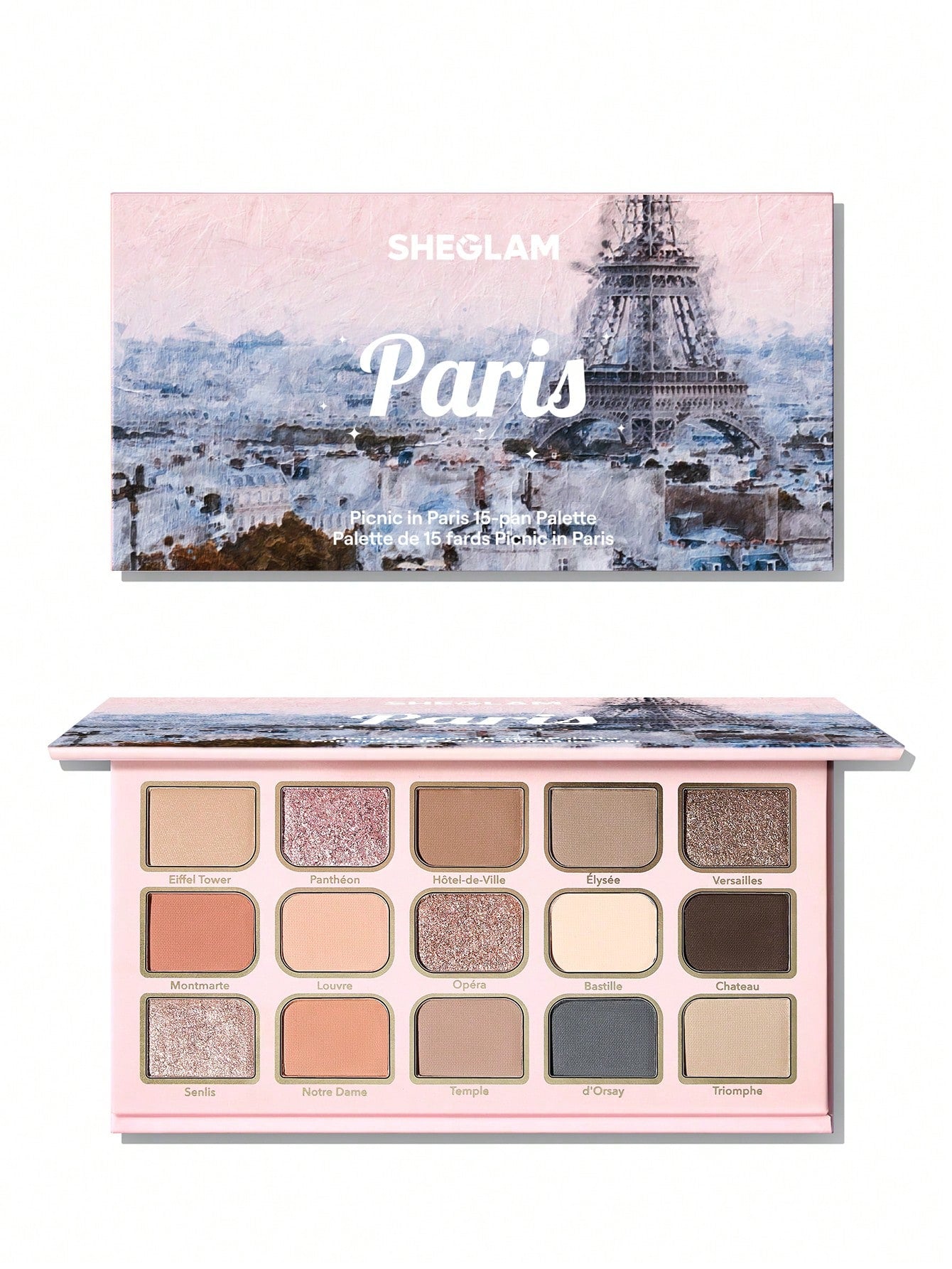 SHEGLAM Palettes de Fards à Paupières "City Collection" - 15 Teintes (Paris, L.A., Barcelone)