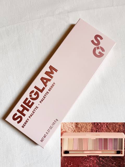 SHEGLAM Palettes de Fards à Paupières 12 Teintes & Pinceau - Édition Burgundy & Berry