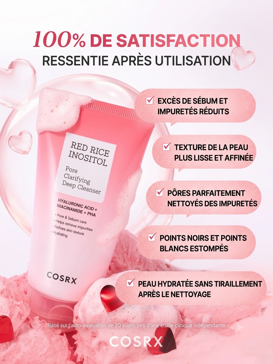 Cosrx - Nettoyant Visage Clarifiant Pore & Sébum Red Rice Inositol