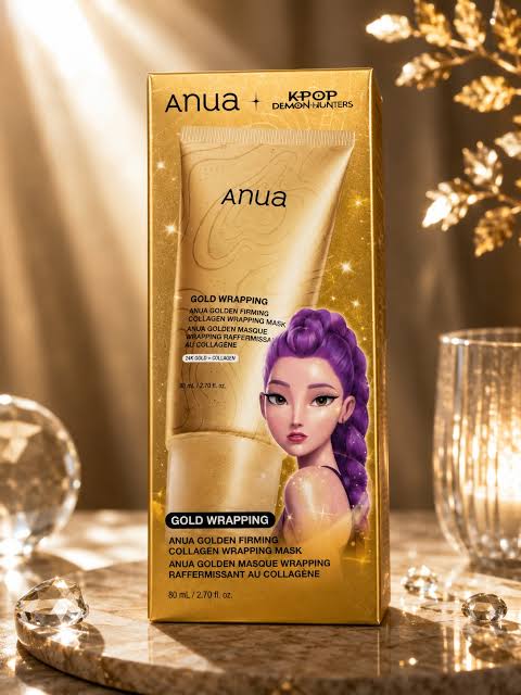 Anua - Masque Enveloppant Raffermissant au Collagène & Or 24K – (Édition Limitée K-POP Demon Hunters)