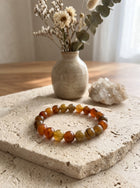 Bracelet "Chaleur d'Automne" en Agate de Feu