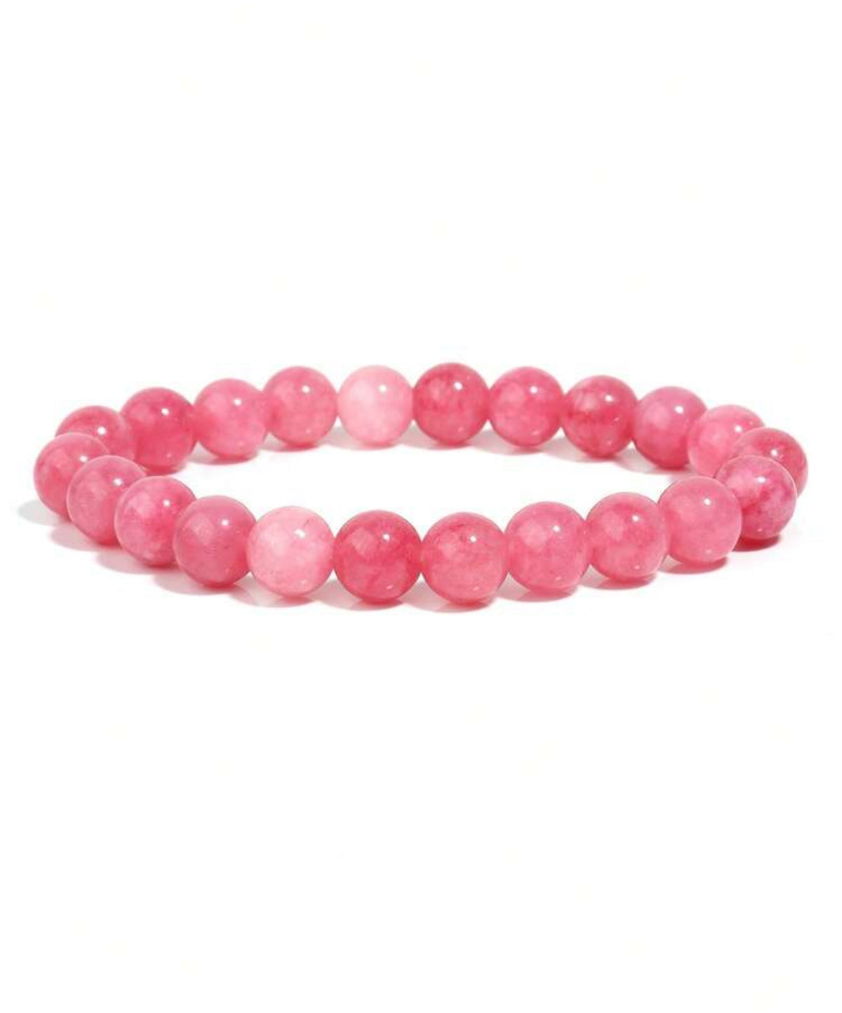 Bracelet "Douceur de Rose" en Jade Rose Naturel