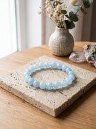 Bracelet "Reflets Célestes" en Aigue-Marine Naturelle