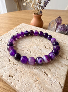 Bracelet "Intuitif" en Agate Violette