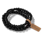 Bracelet set de 3 « Bouclier d'Ancrage » en Obsidienne Noire