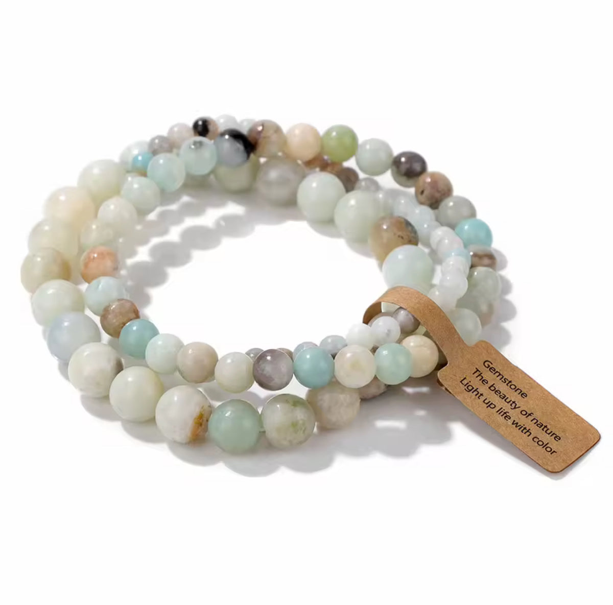 Bracelet set de 3 « Douceur d'Amazonite » en Perles Naturelles