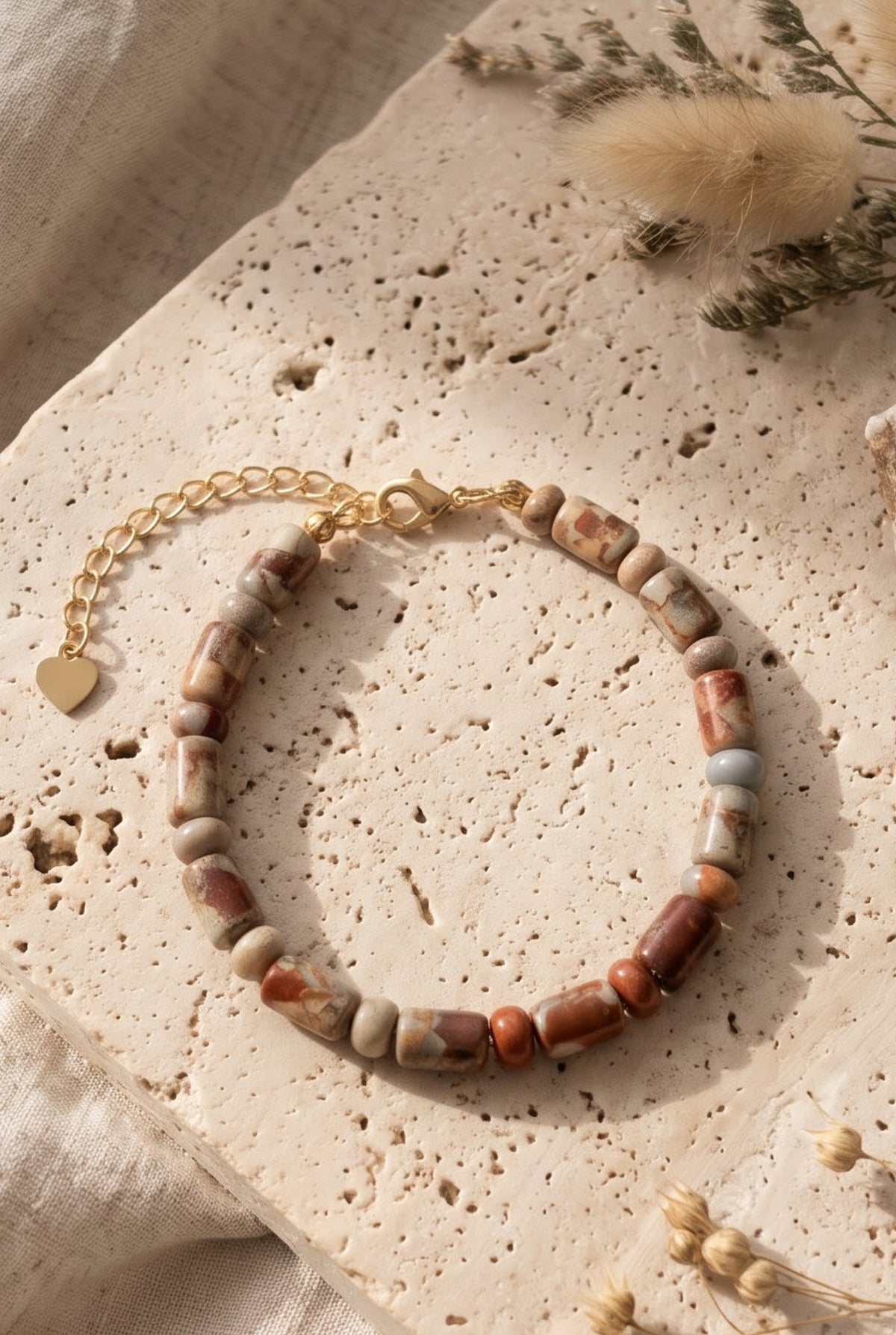 Bracelet "Terre d'Ancrage" en Jaspe Naturel
