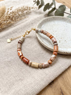 Bracelet Bohème "Terre Sauvage" – Jaspe & Pierres Naturelles aux Tons Chauds
